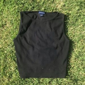 ✨5/$14 Ann Taylor Black Short Sleeve Tank Top